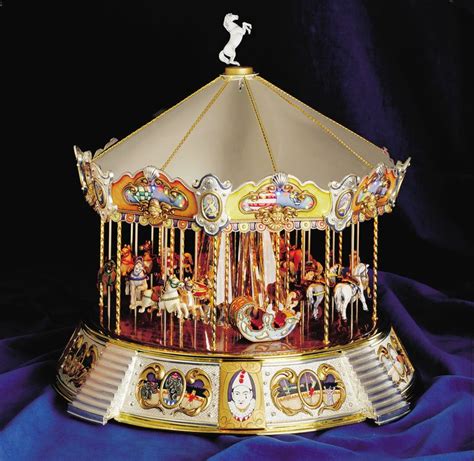 metal music box carousel|carousel music box vintage.